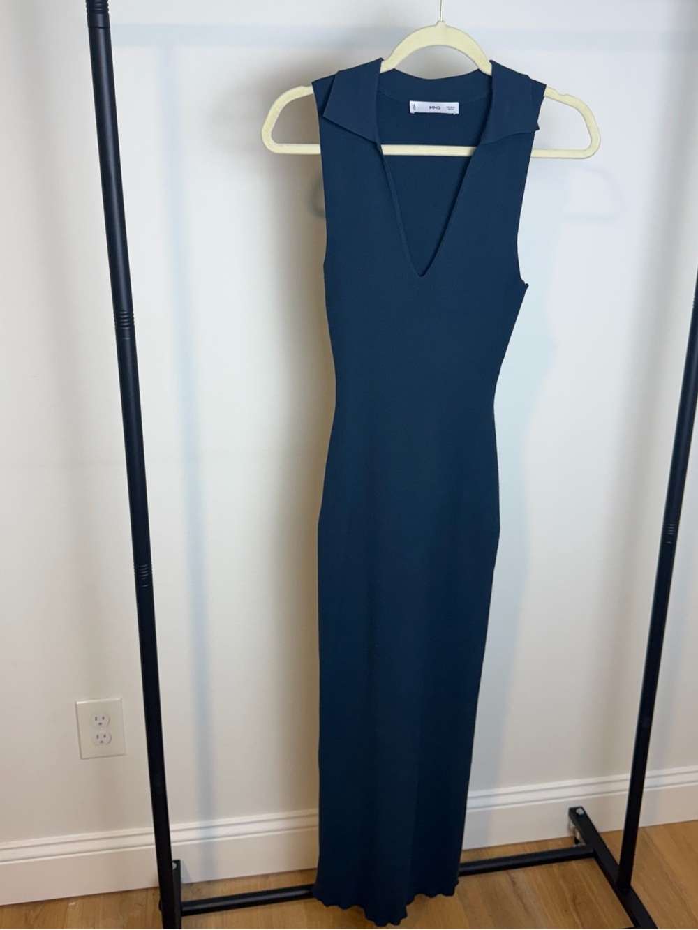 Mango Sleeveless Maxi Dress in Teal